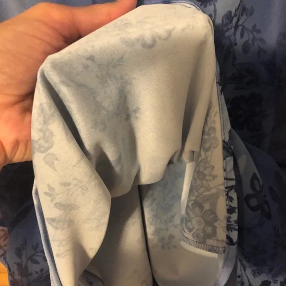 Maurice’s blue floral dress with scarf Sz Medium - Picture 9 of 12